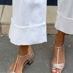 Allegra Golden Strappy Sandals - Rosalie and Grace
