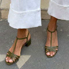 Allegra Golden Strappy Sandals - Rosalie and Grace