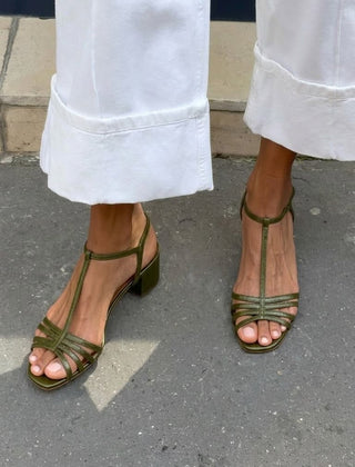 Allegra Golden Strappy Sandals - Rosalie and Grace