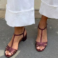 Allegra Golden Strappy Sandals - Rosalie and Grace