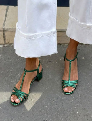 Allegra Golden Strappy Sandals - Rosalie and Grace