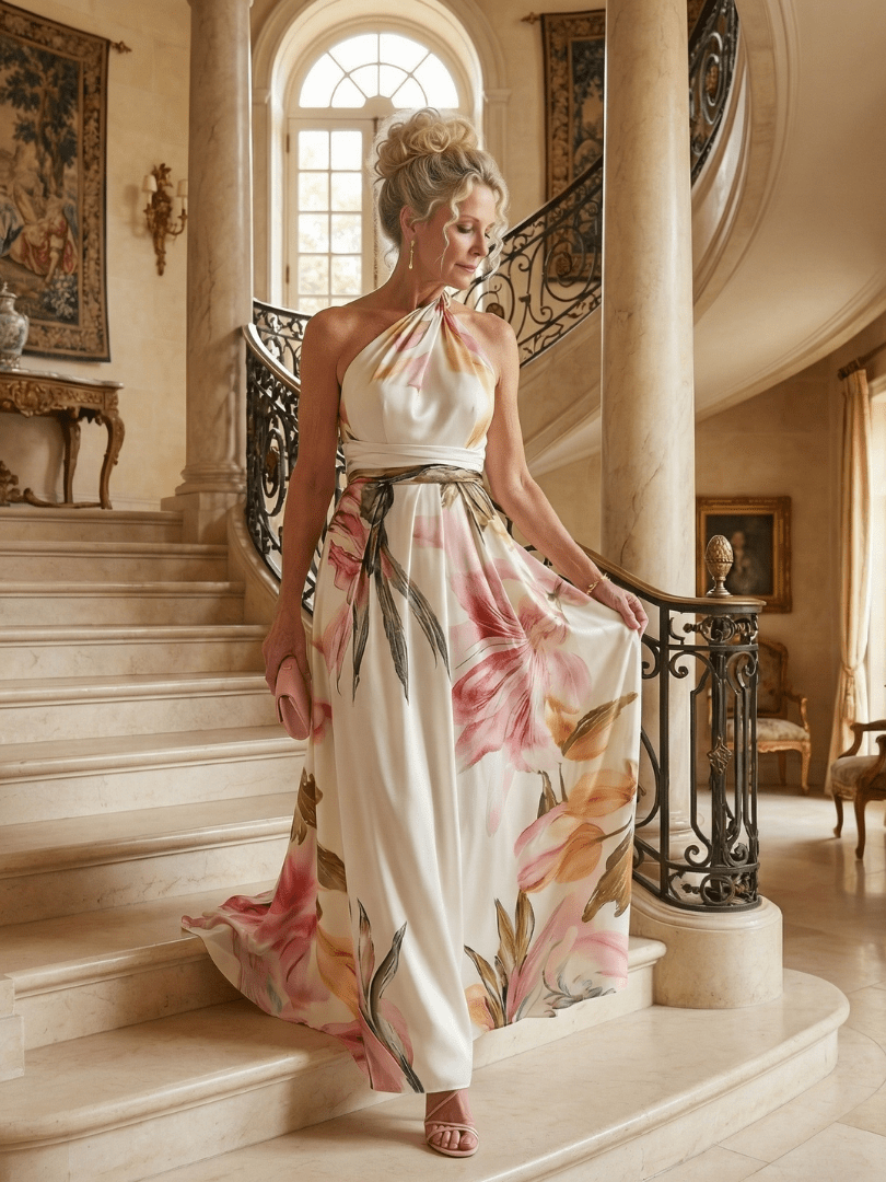 Amiel™ | Light Floral Maxi Dress - Rosalie and Grace