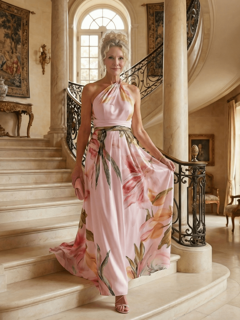 Amiel™ | Light Floral Maxi Dress - Rosalie and Grace