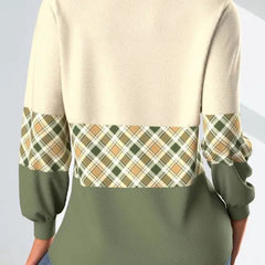 Annelie | Sweater with Checked Detail - Rosalie and Grace