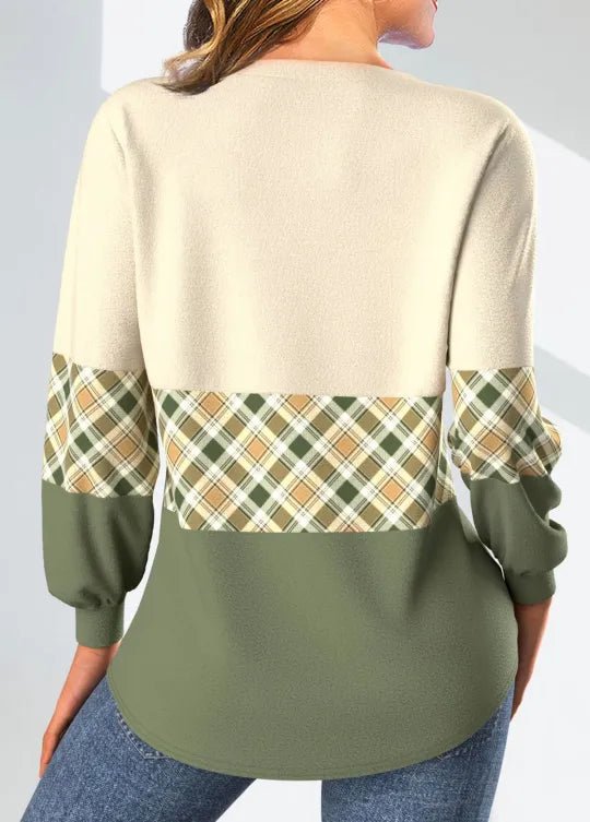 Annelie | Sweater with Checked Detail - Rosalie and Grace