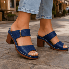 Antonella - Leather Quilted Heels - Rosalie and Grace