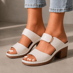 Antonella - Leather Quilted Heels - Rosalie and Grace