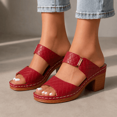 Antonella - Leather Quilted Heels - Rosalie and Grace