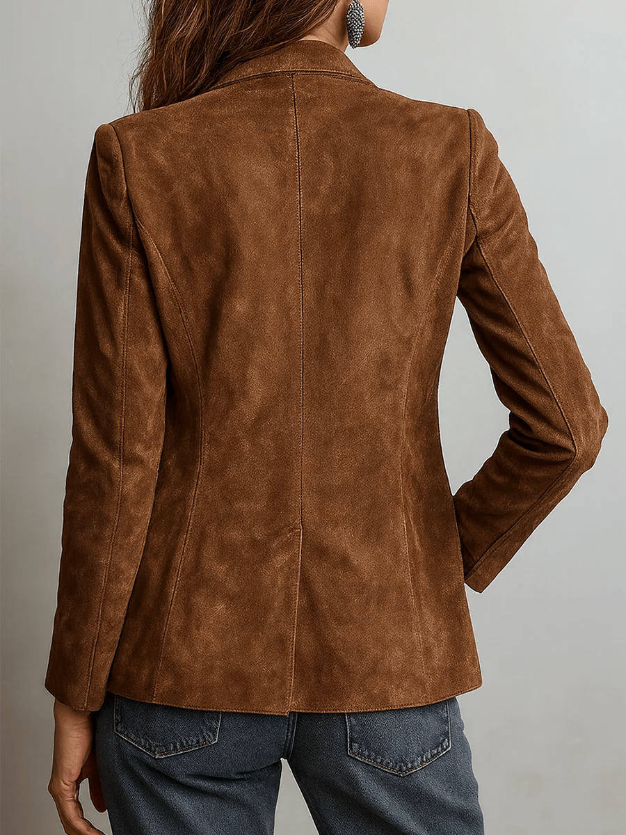Aurelia™ Elegant Vintage Suede Blazer - Rosalie and Grace