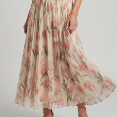 Aurelle™ | Halter Neck Floral Midi Dress - Rosalie and Grace