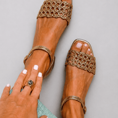 Aurora | Golden Sandals Summer Enchantment - Rosalie and Grace