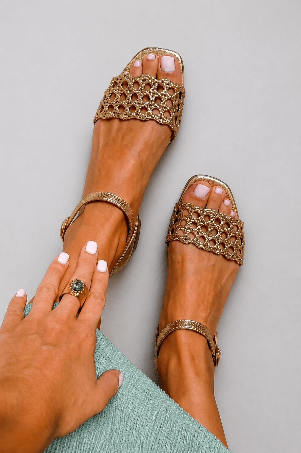 Aurora | Golden Sandals Summer Enchantment - Rosalie and Grace