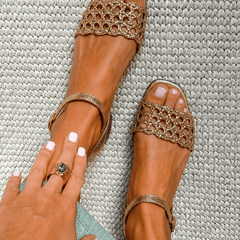 Aurora | Golden Sandals Summer Enchantment - Rosalie and Grace