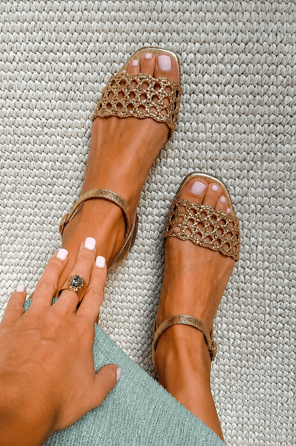 Aurora | Golden Sandals Summer Enchantment - Rosalie and Grace