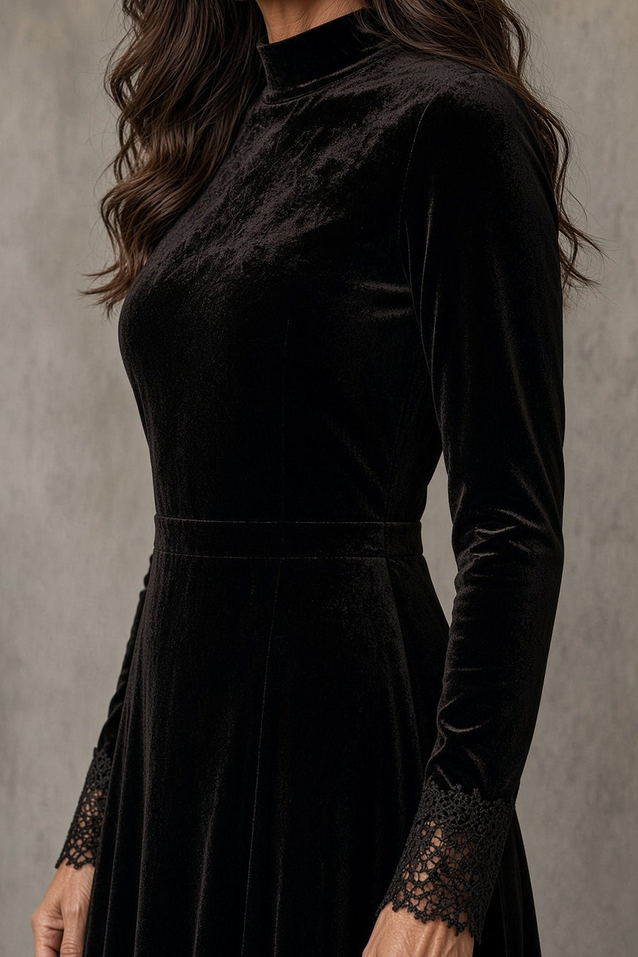 Ava™ Velvet Dress – Black - Rosalie and Grace