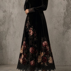 Ava™ Velvet Dress – Black - Rosalie and Grace