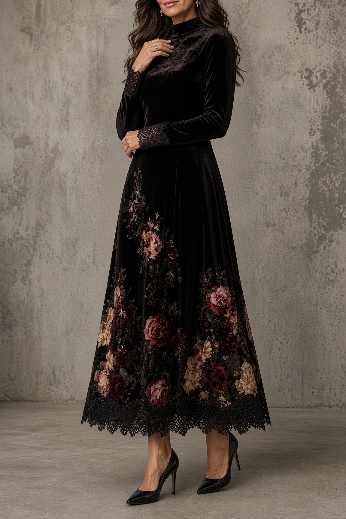 Ava™ Velvet Dress – Black - Rosalie and Grace