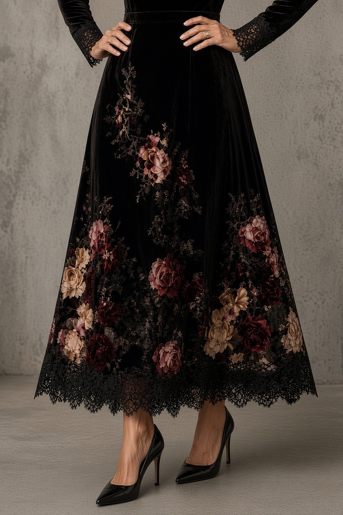 Ava™ Velvet Dress – Black - Rosalie and Grace