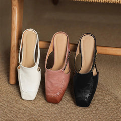 Avella Leather Mules - Rosalie and Grace