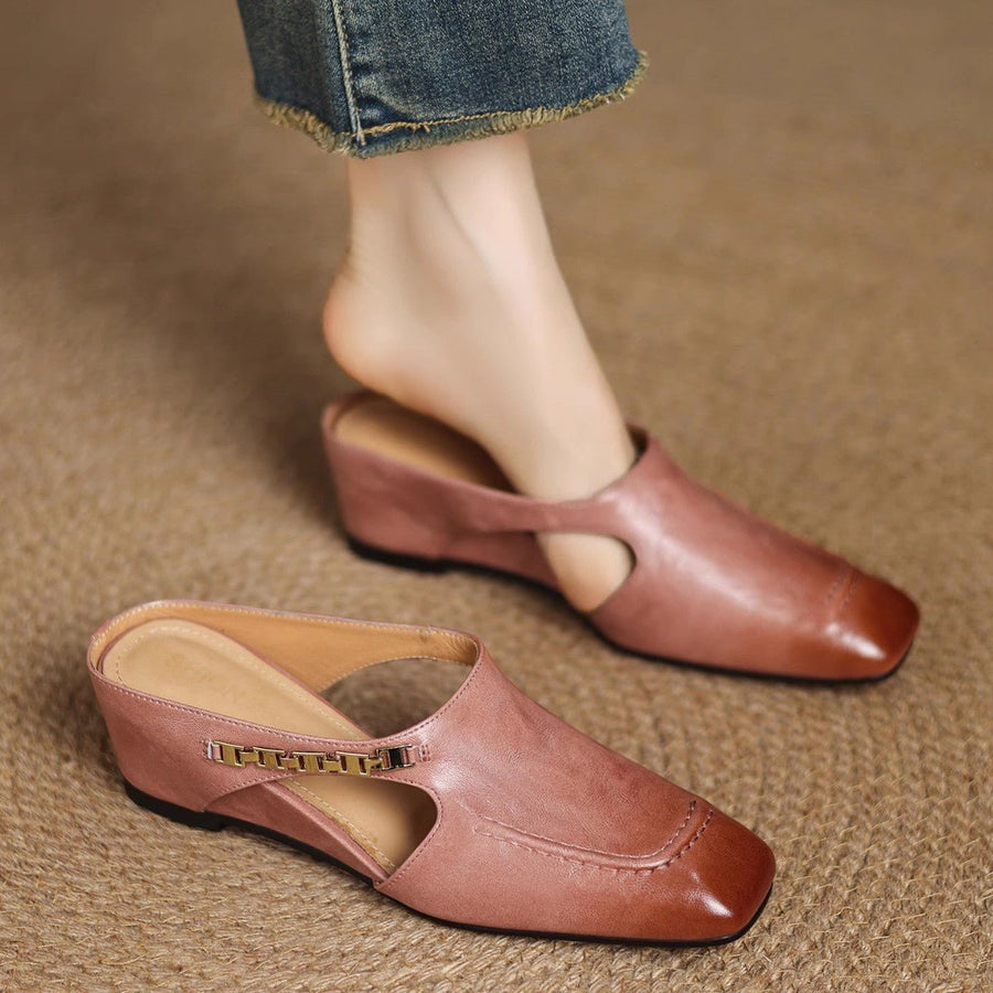 Avella Leather Mules - Rosalie and Grace