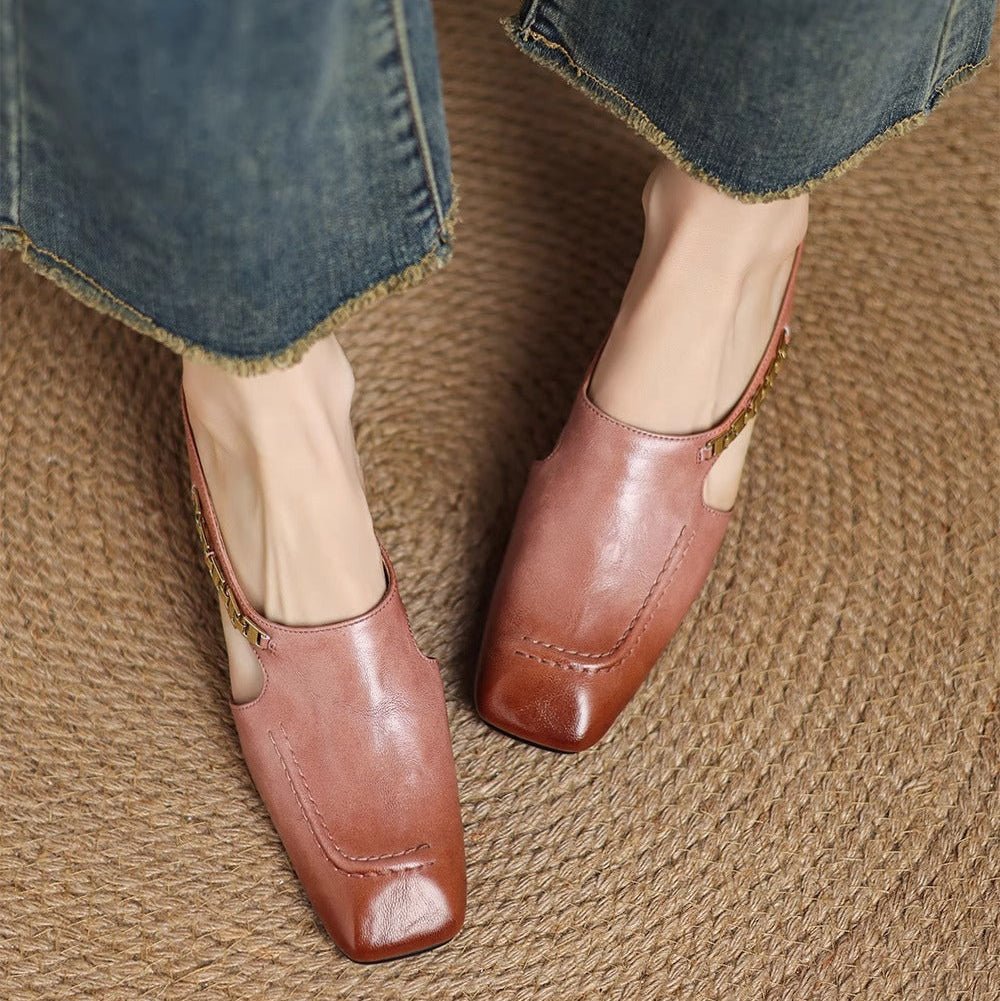 Avella Leather Mules - Rosalie and Grace