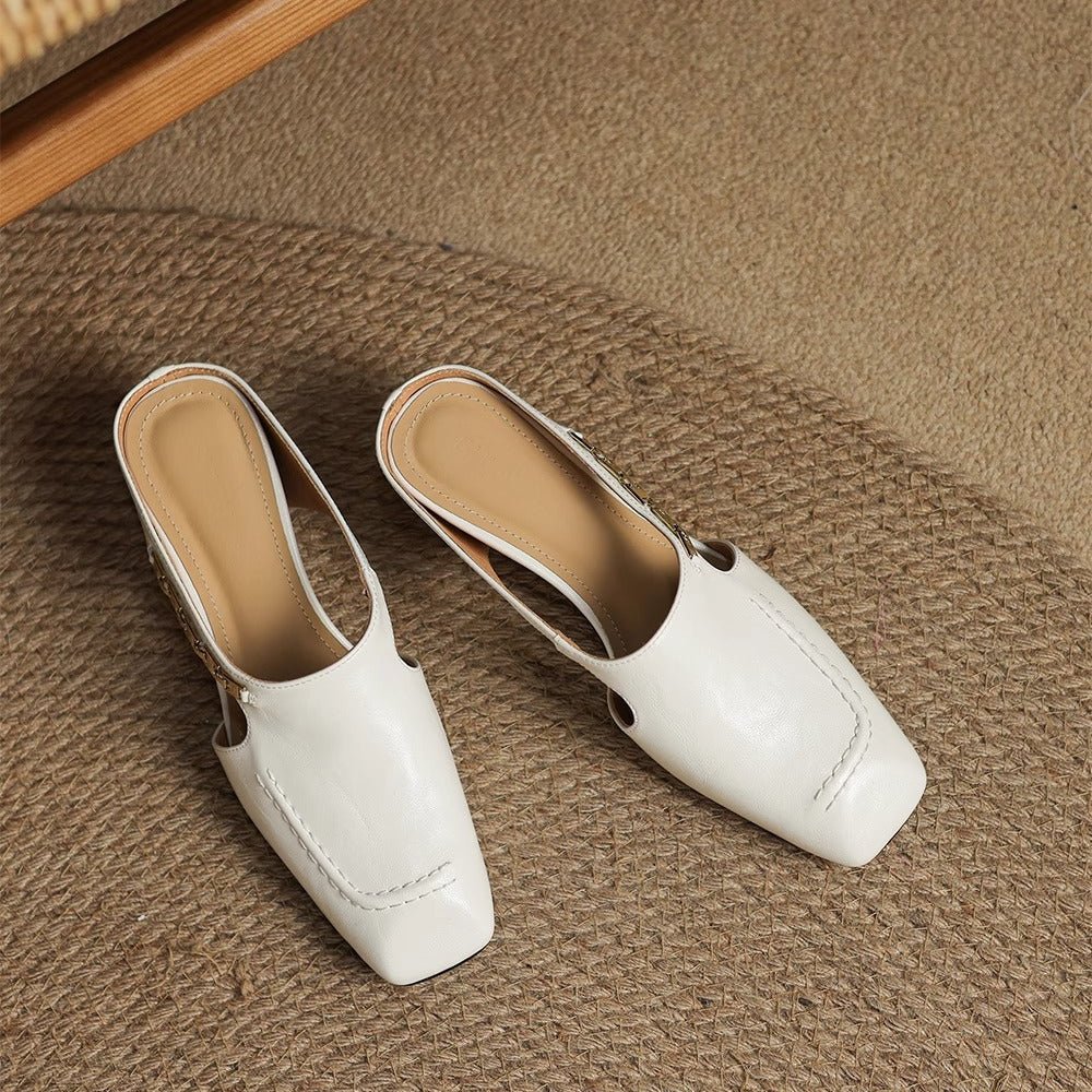 Avella Leather Mules - Rosalie and Grace