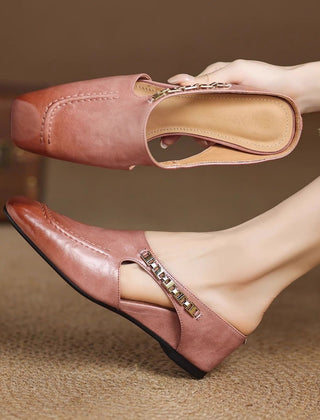 Avella Leather Mules - Rosalie and Grace