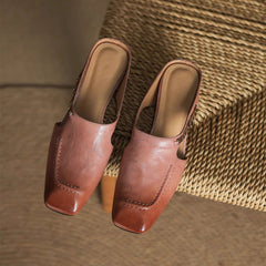 Avella Leather Mules - Rosalie and Grace