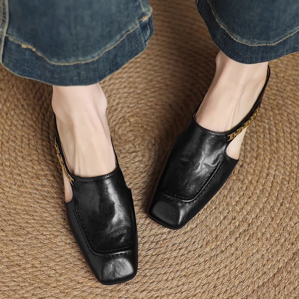 Avella Leather Mules - Rosalie and Grace