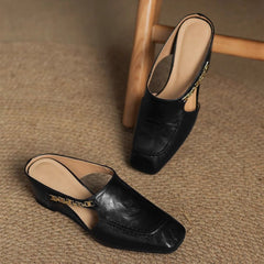 Avella Leather Mules - Rosalie and Grace