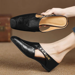 Avella Leather Mules - Rosalie and Grace