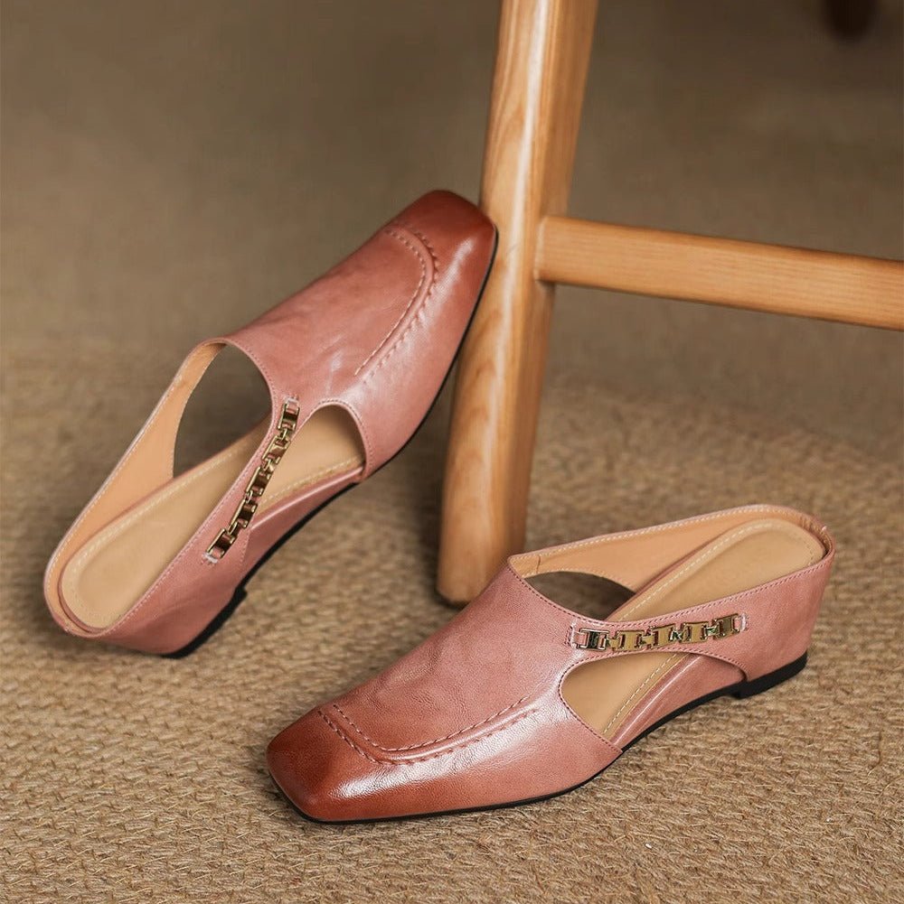 Avella Leather Mules - Rosalie and Grace