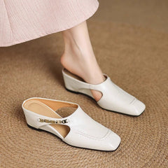 Avella Leather Mules - Rosalie and Grace