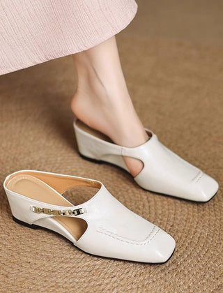 Avella Leather Mules - Rosalie and Grace