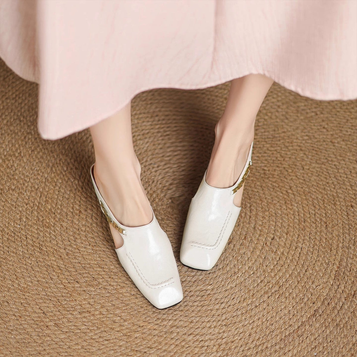 Avella Leather Mules - Rosalie and Grace