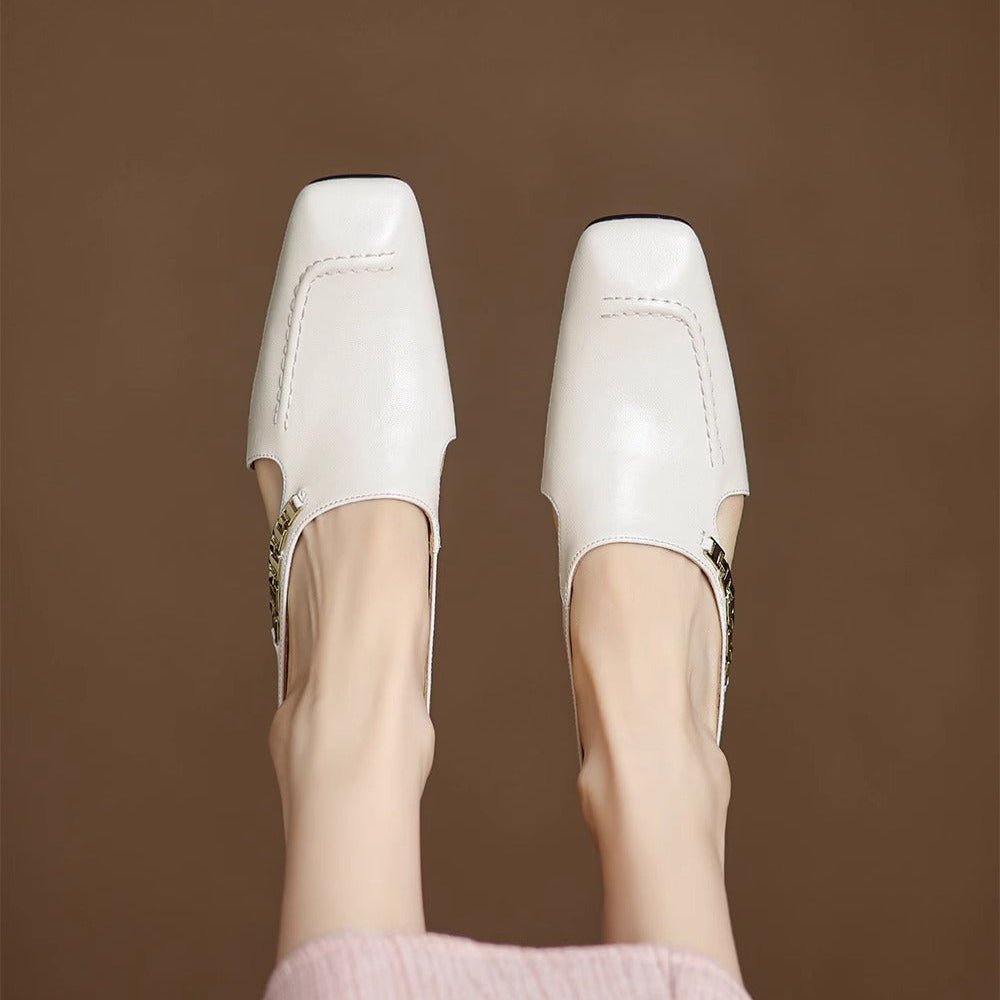 Avella Leather Mules - Rosalie and Grace