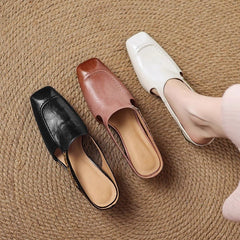 Avella Leather Mules - Rosalie and Grace