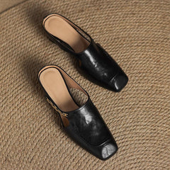 Avella Leather Mules - Rosalie and Grace
