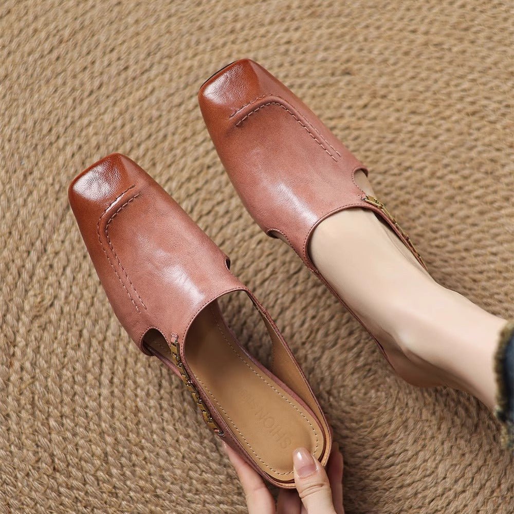 Avella Leather Mules - Rosalie and Grace