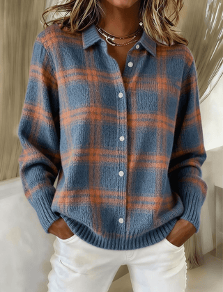 Avondale™ | Plaid Button-Up Cardigan - Rosalie and Grace
