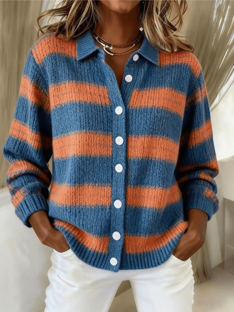 Avonelle™ | Striped Knitted Cardigan - Rosalie and Grace