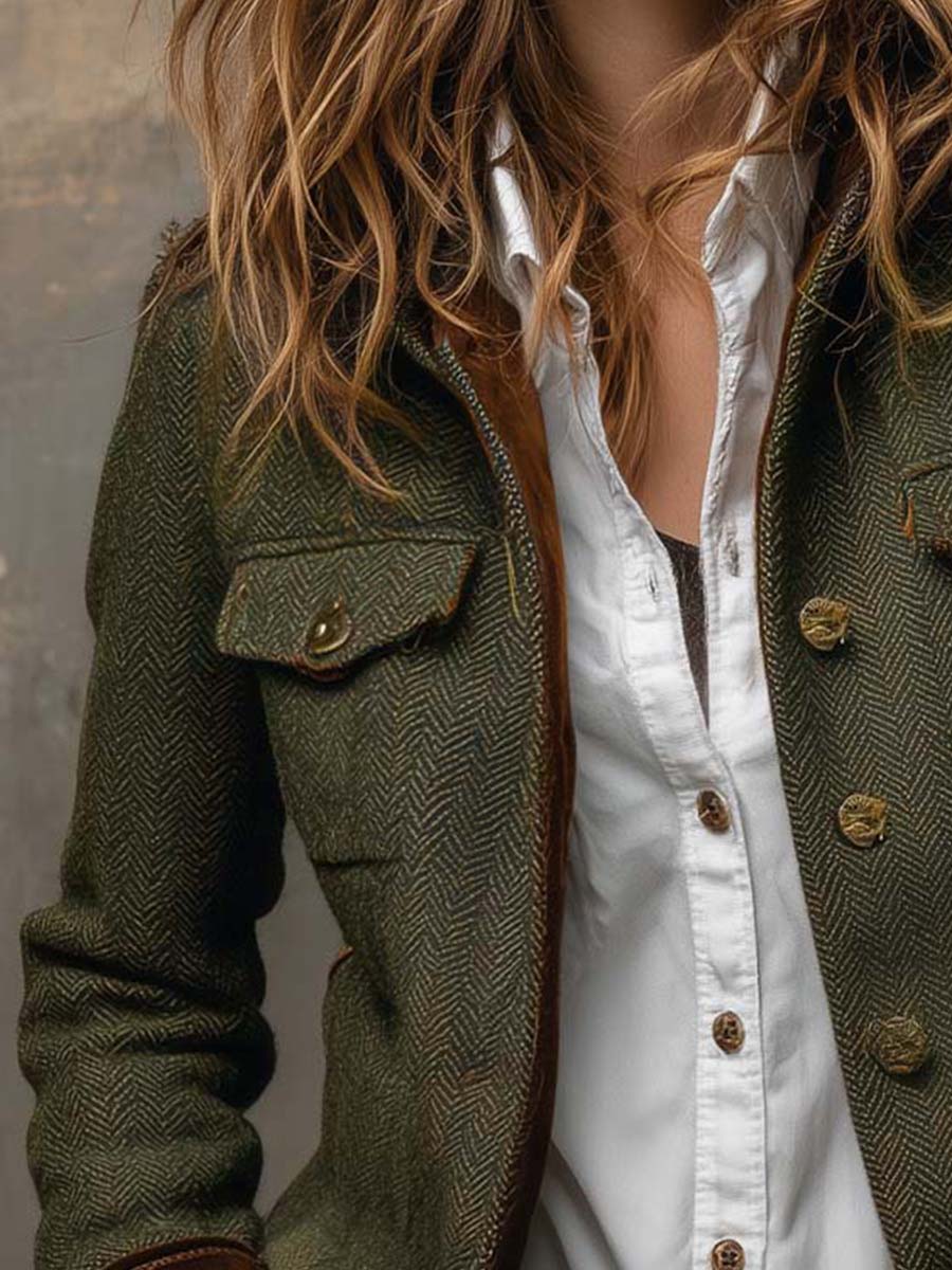 Belle™ Elegant Vintage Houndstooth Blazer - Rosalie and Grace