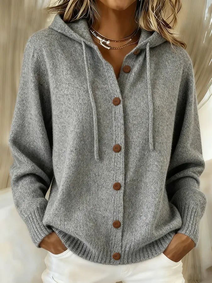 Brenda™ | Cozy Button Cardigan Hoodie - Rosalie and Grace