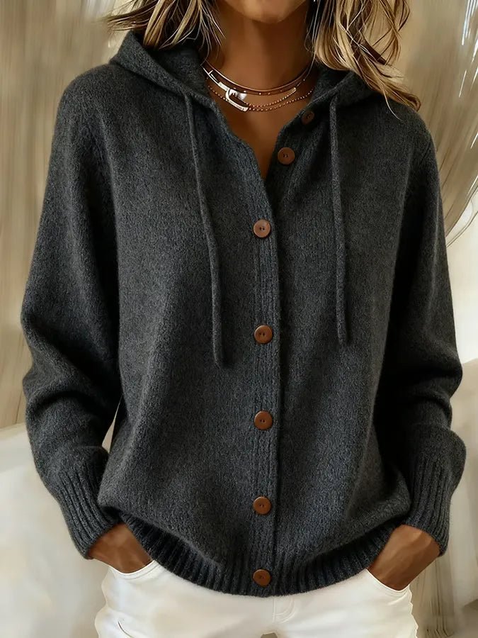 Brenda™ | Cozy Button Cardigan Hoodie - Rosalie and Grace