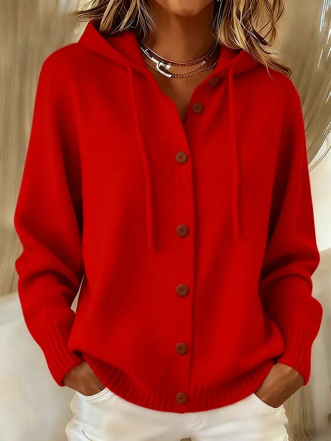Brenda™ | Cozy Button Cardigan Hoodie - Rosalie and Grace