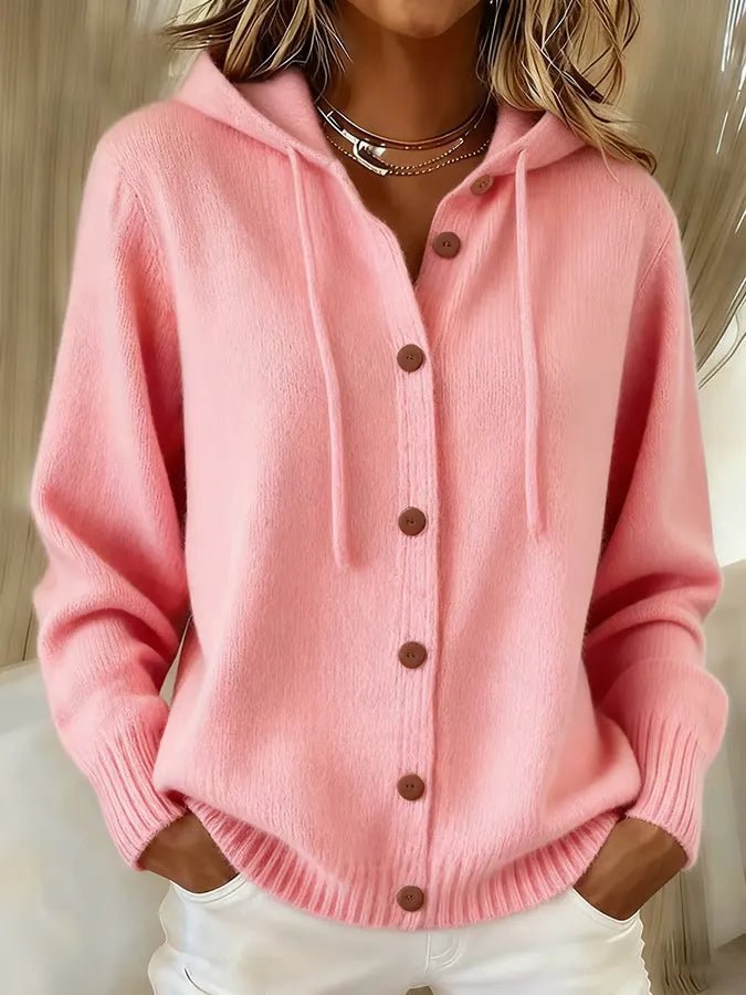 Brenda™ | Cozy Button Cardigan Hoodie - Rosalie and Grace