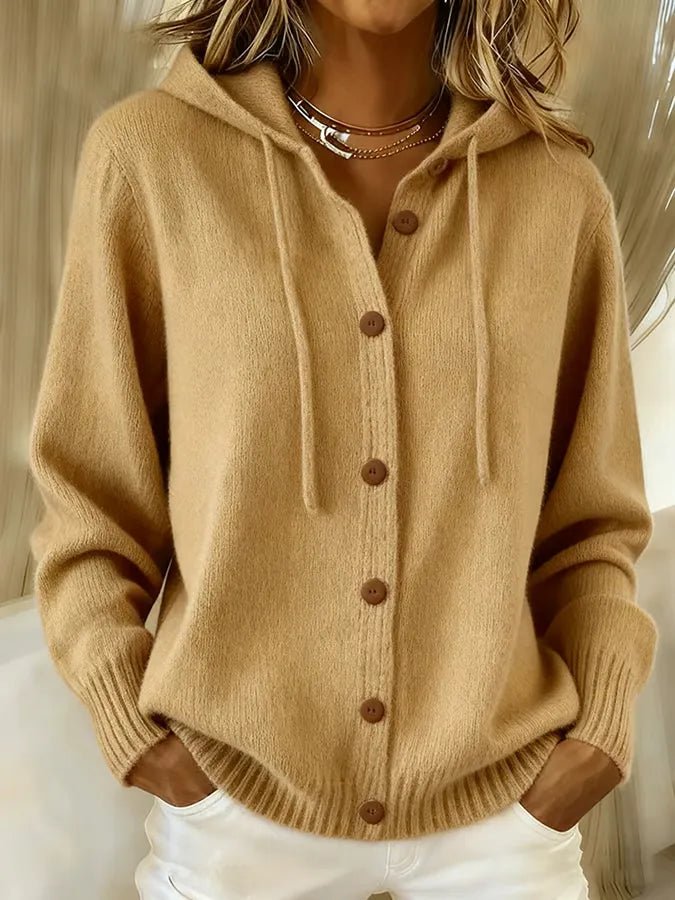 Brenda™ | Cozy Button Cardigan Hoodie - Rosalie and Grace