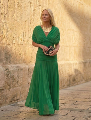 Brooke™ | Elegant Green Dress - Rosalie and Grace