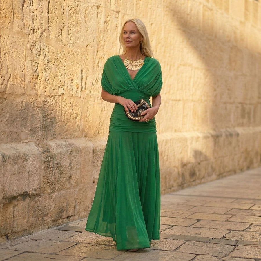 Brooke™ | Elegant Green Dress - Rosalie and Grace