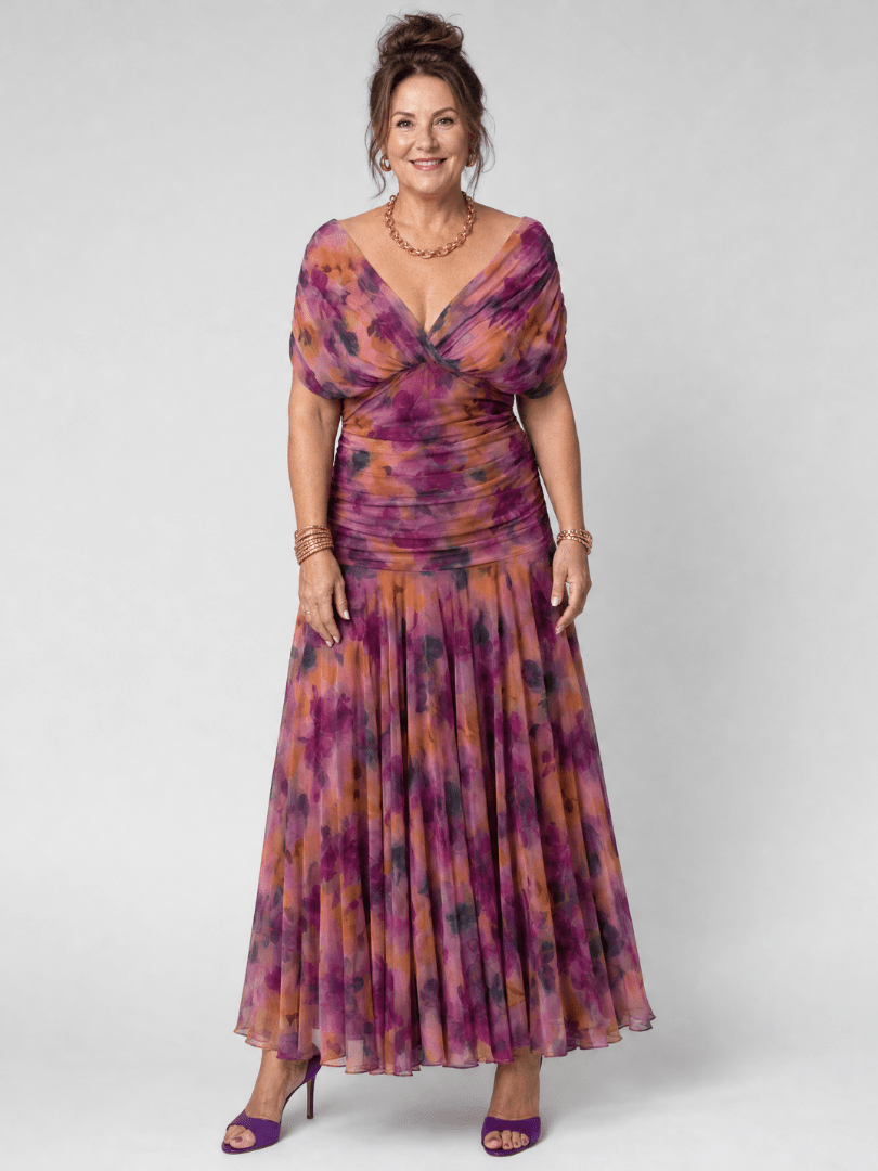 Calen™ | Off Shoulder Flow Midi Dress - Rosalie and Grace